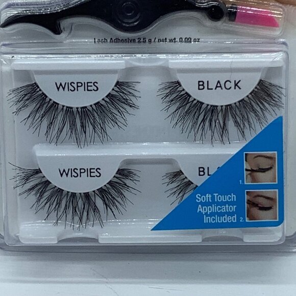Ardell Deluxe Pack Wispies False Eyelashes Black With Duo Adhesive & Applicator - Picture 3 of 5